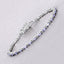 3.78 Carat Genuine Tanzanite Sterling Silver Bracelet