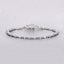 3.78 Carat Genuine Tanzanite Sterling Silver Bracelet