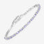 3.78 Carat Genuine Tanzanite Sterling Silver Bracelet