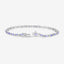 3.78 Carat Genuine Tanzanite Sterling Silver Bracelet