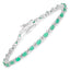 Pulsera de plata esterlina con esmeralda zambiana genuina de 3.24 quilates