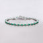 Pulsera de plata esterlina con esmeralda zambiana genuina de 3.24 quilates