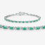 Pulsera de plata esterlina con esmeralda zambiana genuina de 3.24 quilates