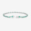 Pulsera de plata esterlina con esmeralda zambiana genuina de 3.24 quilates