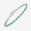 Pulsera de plata esterlina con esmeralda zambiana genuina de 3.24 quilates