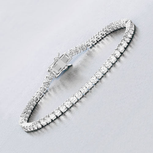 Bracelet de tennis en diamant cultivé en laboratoire de 5,10 carats en or blanc 14K