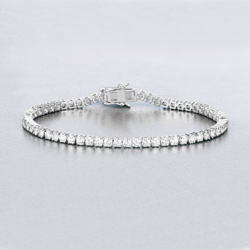 Bracelet de tennis en diamant cultivé en laboratoire de 5,10 carats en or blanc 14K