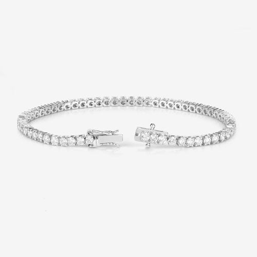 Bracelet de tennis en diamant cultivé en laboratoire de 5,10 carats en or blanc 14K