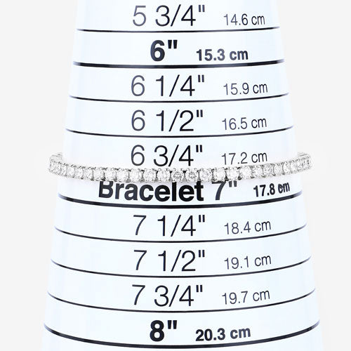 Bracelet de tennis en diamant cultivé en laboratoire de 5,10 carats en or blanc 14K