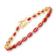 Bracelet en rubis véritable de 9,50 carats en or jaune 14K