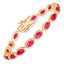 9.00 Carat Genuine Ruby 14K Yellow Gold Bracelet