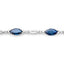Bracelet en or blanc 14K avec saphir bleu et diamants de 5,58 carats