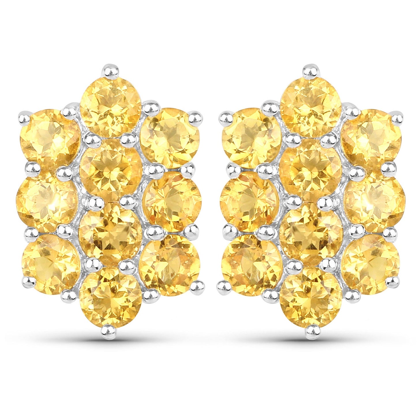 Ensemble de bijoux en argent sterling avec citrine véritable de 6,60 carats