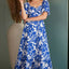 Charming Summer Floral Puff Sleeve Dress with Cutout Back – A Unique Blend of Elegance and Playfulness - Korvel