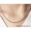 14k White Gold Textured Pendant Chain - 3.5mm