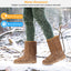Women's Waterproof Faux Suede Mid-Calf Snow Boots with Fur Lining