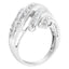 Bague de fiançailles en diamant cannelé en or blanc 10K - Taille 7