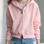 Plus Size Casual Zip-Up Long Sleeve Hoodie