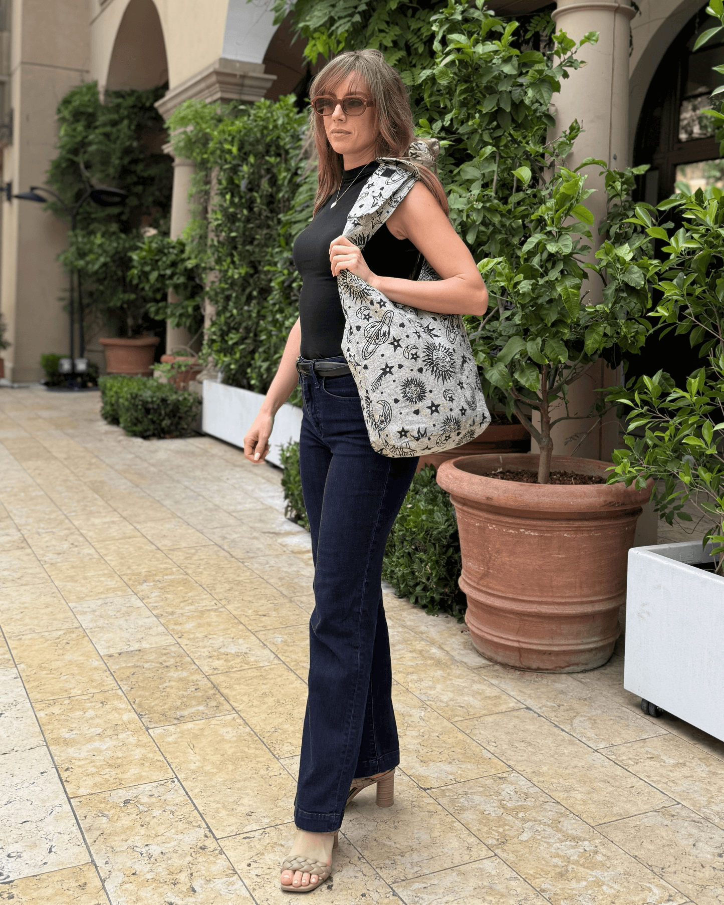 Celestial Print Hobo Bag - Kathmandu Collection