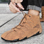 Bottes en cuir pour hommes premium - Chaussures d'extérieur en peluche chaude