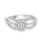 Anillo de Compromiso de Diamante Blanco Genuino de 0.25 Quilates en Oro Blanco de 14K
