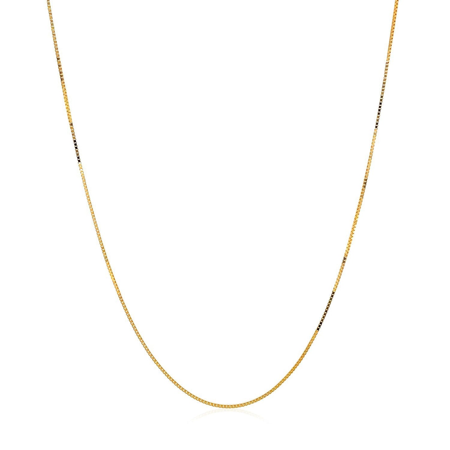 14k Yellow Gold Classic Box Chain - 0.45mm