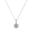 Collar de Colgante en Forma de Sol con Acento de Diamante en Plata Esterlina .925