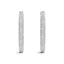 Boucles d'oreilles créoles en diamant en or blanc 14k - Design double face