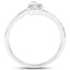 14K White Gold 0.50 Carat Genuine Diamond Engagement Ring