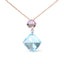 18K White & Rose Gold Diamond Accent Pendant Necklace