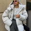 Parka en coton avec capuche amovible et style pour l'hiver
