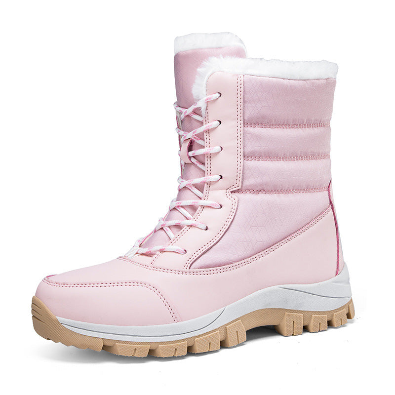 Bottes en Velours Chaud en Coton - Chaussures Rembourrées Hautes en Coton