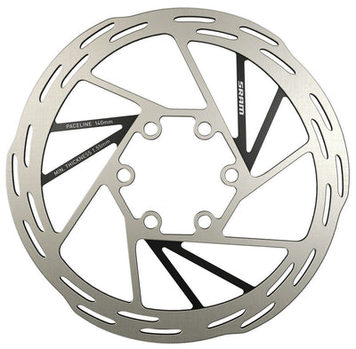 Rotor de freno de disco SRAM Paceline - 140 mm 6-Bolt Plata/Negro