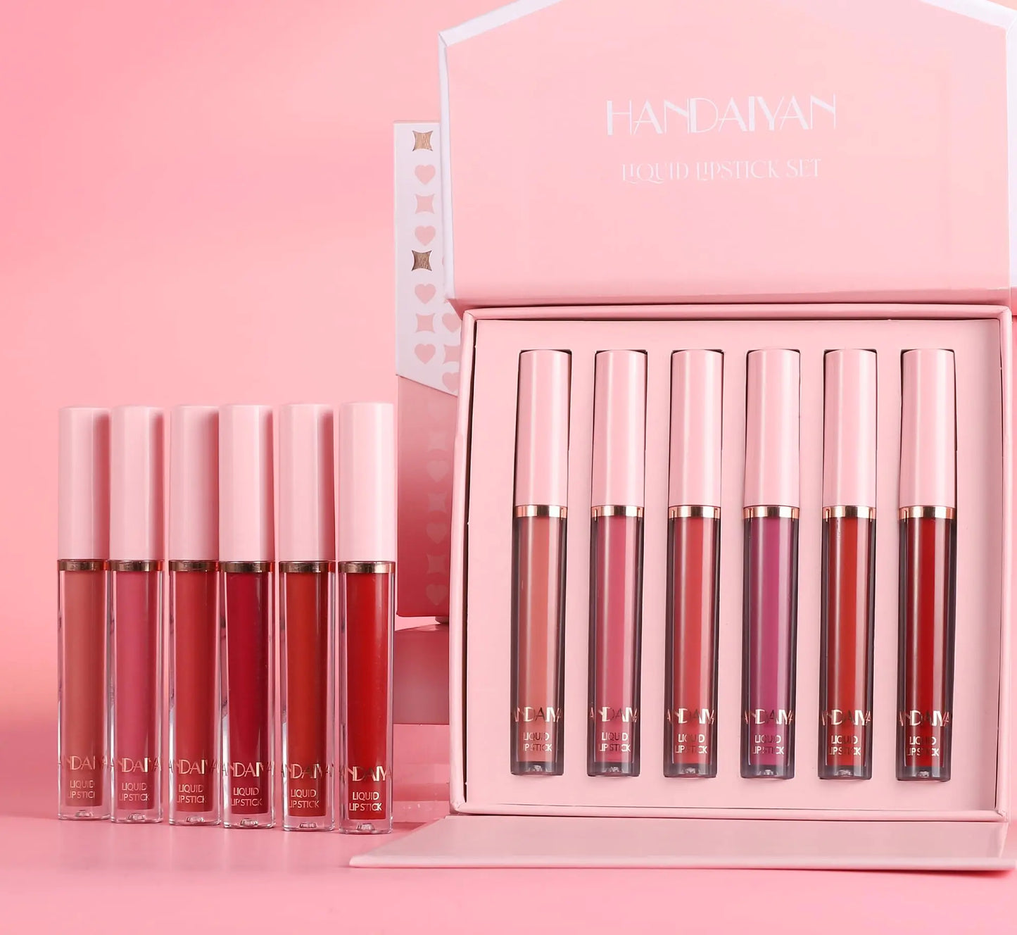 Set de 6 Labiales Líquidos Mate BestLand - Larga Duración y Resistente al Agua