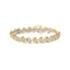 Bracelet en or jaune 10K avec diamants en forme de fleur - 4,00 Cttw