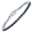 12.04 Carat Genuine Blue Sapphire Sterling Silver Bracelet