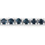 12.04 Carat Genuine Blue Sapphire Sterling Silver Bracelet