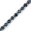 12.04 Carat Genuine Blue Sapphire Sterling Silver Bracelet