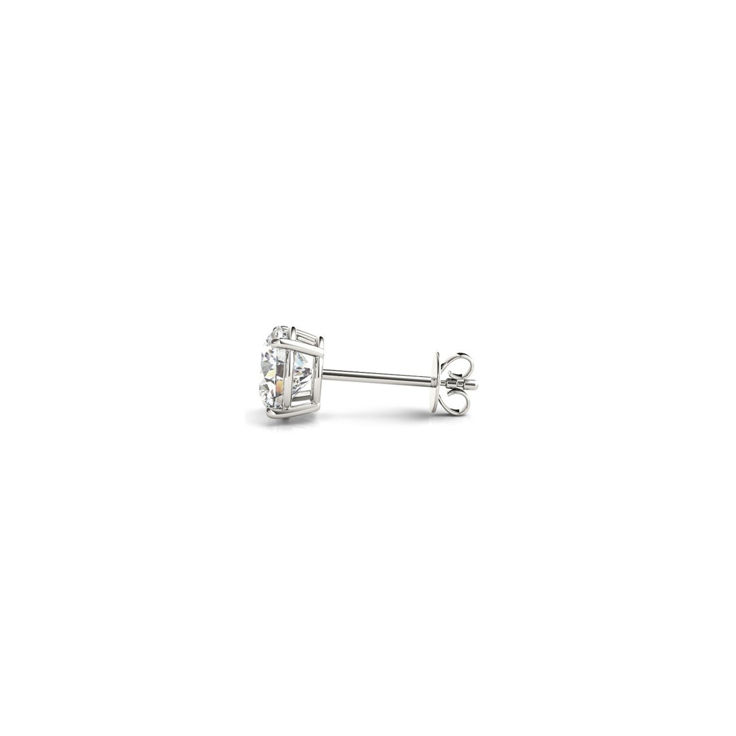 1 cttw Certified IGI Lab Grown Round Diamond Stud Earrings in 14k White Gold