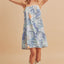 Stylish Summer Printed Ruffled Hem Mini Cami Dress