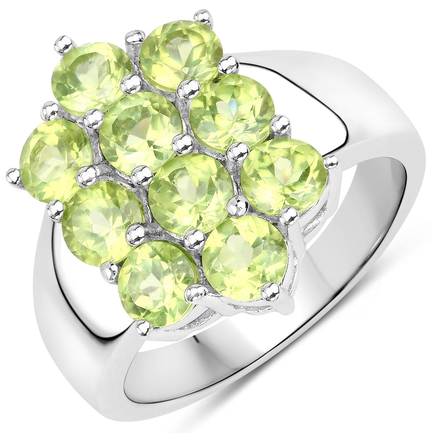 6.80 Carat Genuine Peridot Sterling Silver Jewelry Set