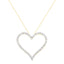 Collier Pendentif Cœur en Diamant Plaqué Or Jaune 10k en Argent Sterling - 18"
