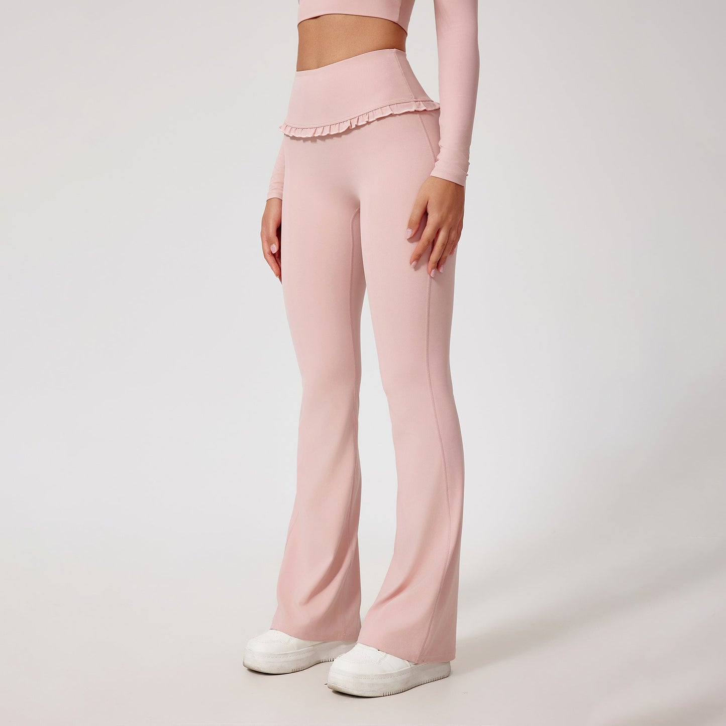 High Waist Hip Lift Lace Nude Feel Yoga Pants Running Fitness - Korvel