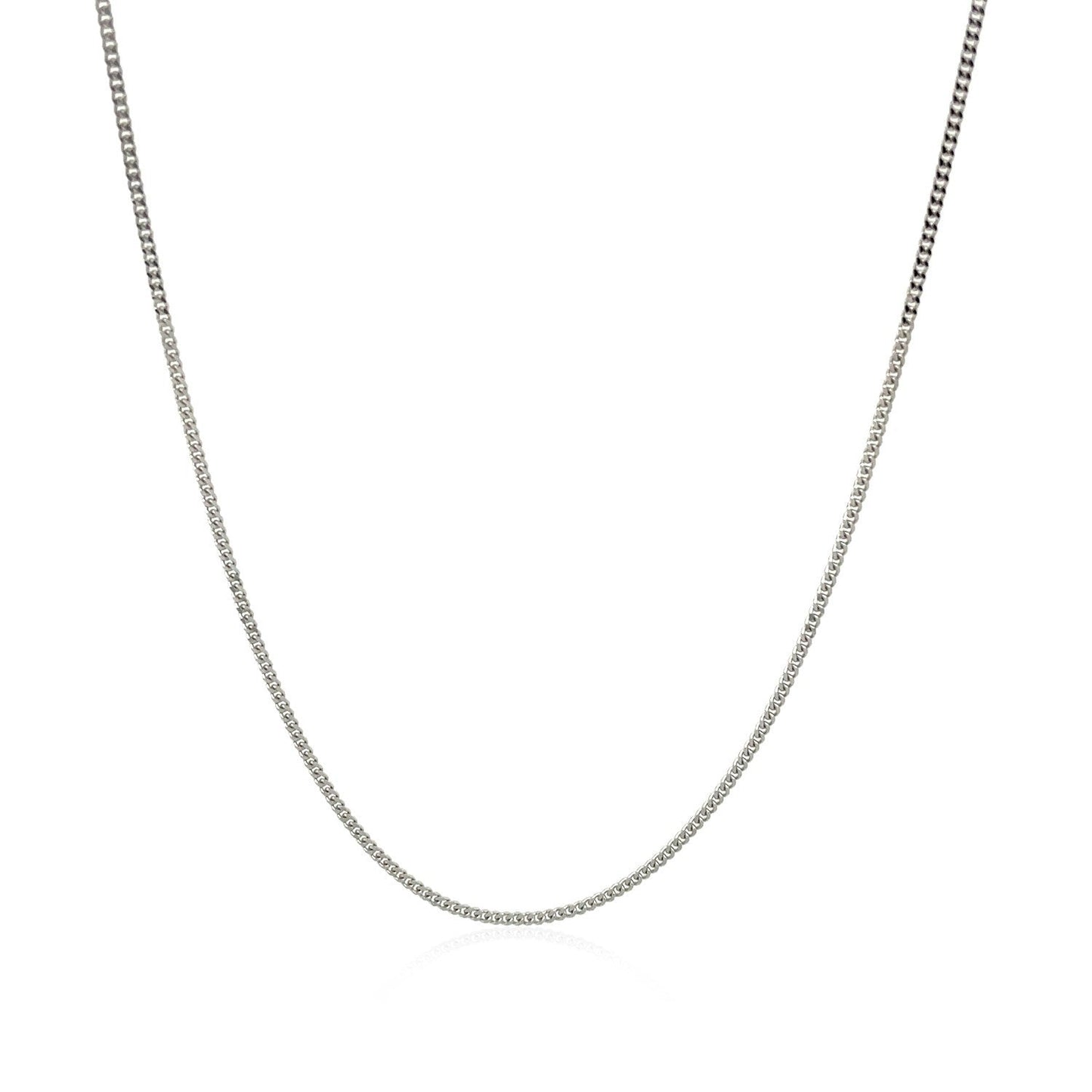 14k White Gold Gourmette Chain - 1.0mm