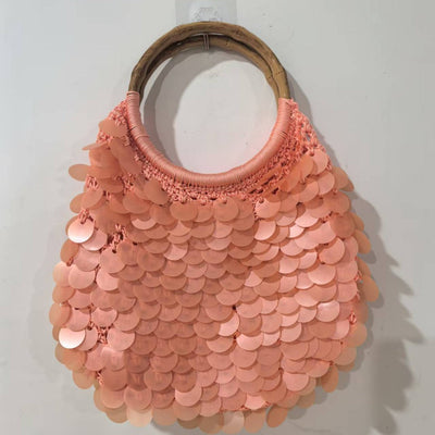 Sac à épaule en sequins naturels fait main haut de gamme pour femmes