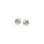 Boucles d'oreilles puces en or jaune 14k avec zircon cubique
