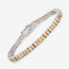 Bracelet en argent sterling de 8,25 carats en citrine véritable