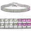 Bracelet en argent sterling avec saphirs multicolores de 9,50 carats
