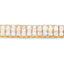 Bracelet en saphir bleu et saphir blanc plaqué or jaune 14K