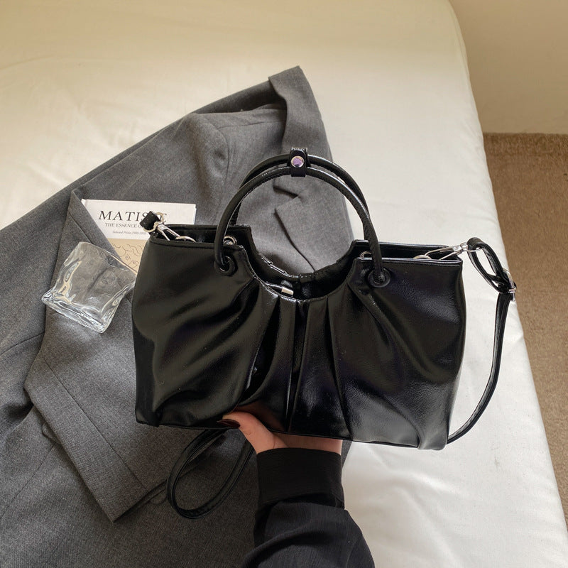Bolso de hombro con forma de nube plisada Niche para mujeres